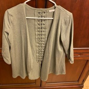 Olive green cardigan